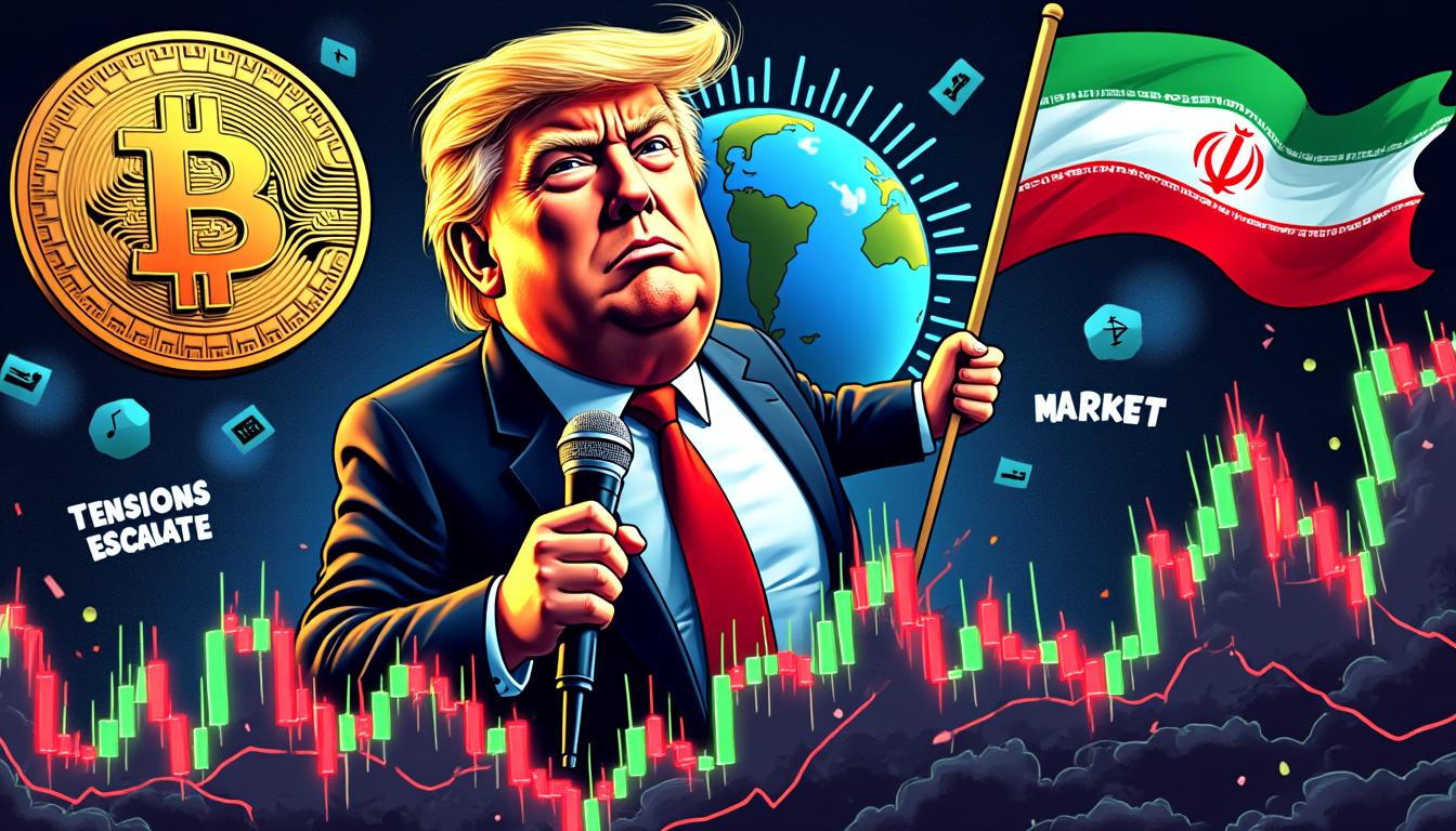 bitcoin chute à 66 500 $ dans un contexte de tensions internationales grandissantes, alors que trump menace l'iran d'une réponse « extrêmement forte », impactant les marchés financiers.